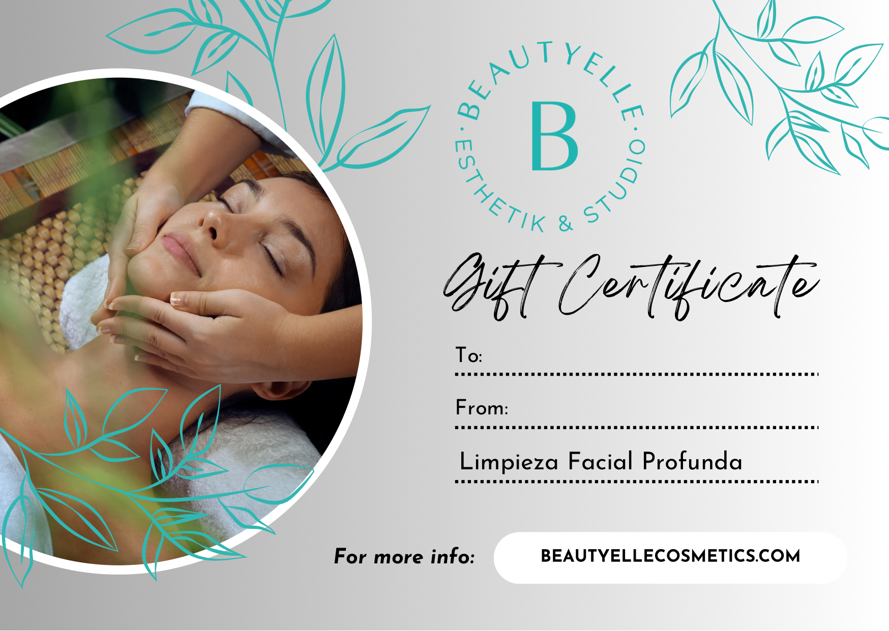 Certificado de Regalo Servicios Faciales