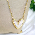 925 Sterling Silver nácar Heart Necklace