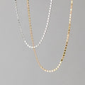 925 Stainless Steel Plain Necklace Gold