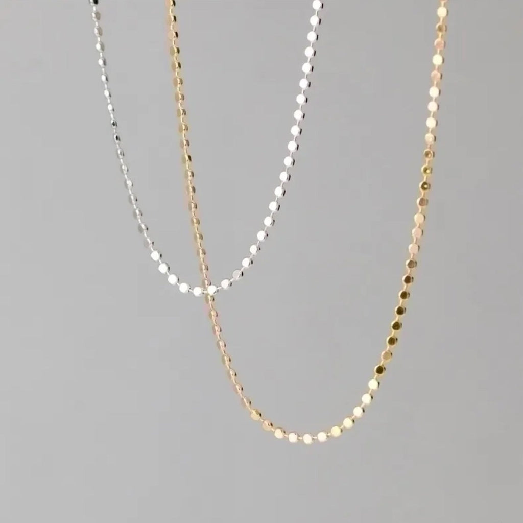 925 Stainless Steel Plain Necklace Gold