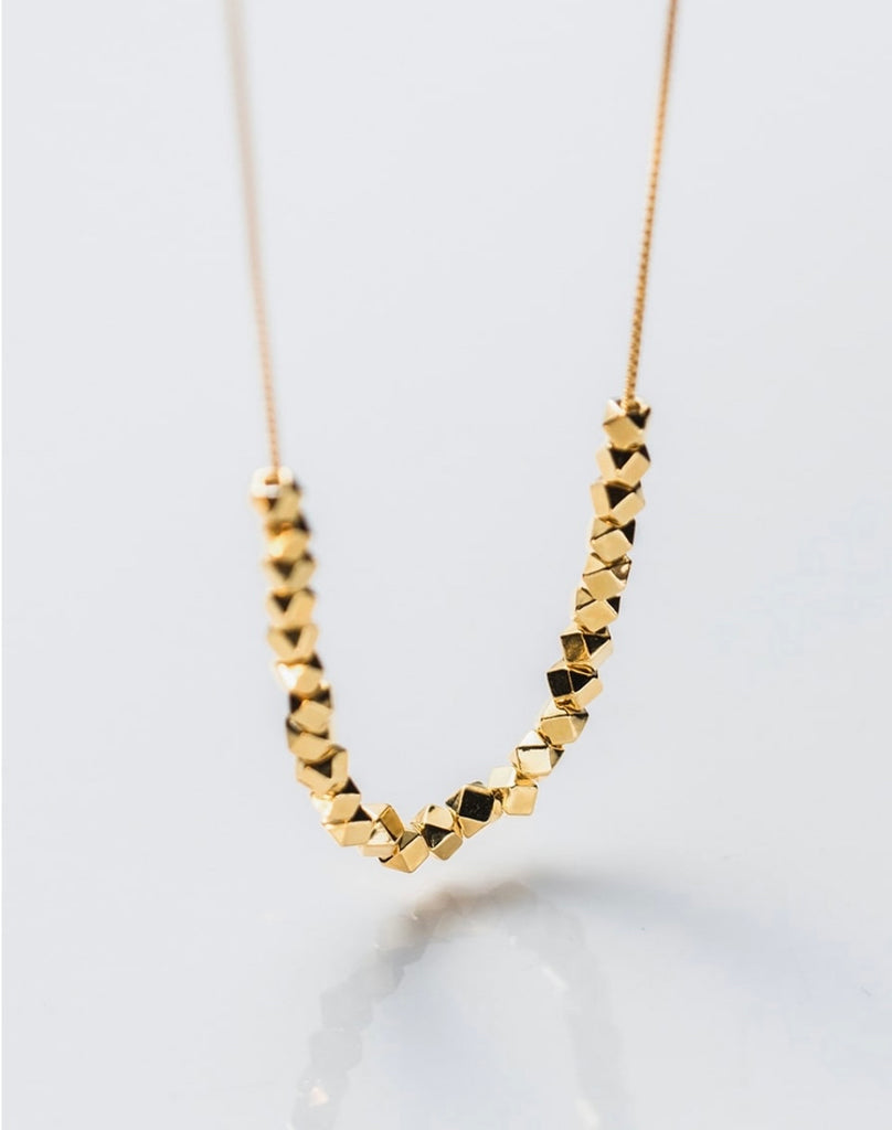 925 Sterling Silver mini gold necklace