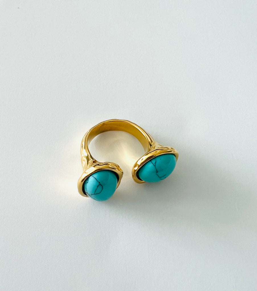 TT Aqua turquoise ring