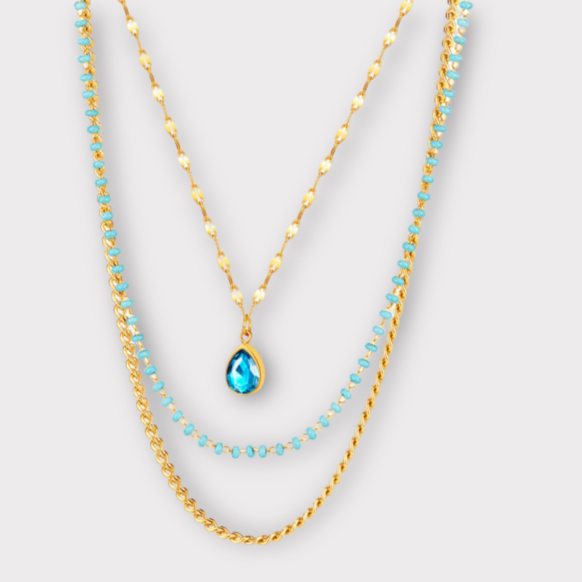 Water Drop gold neck lace