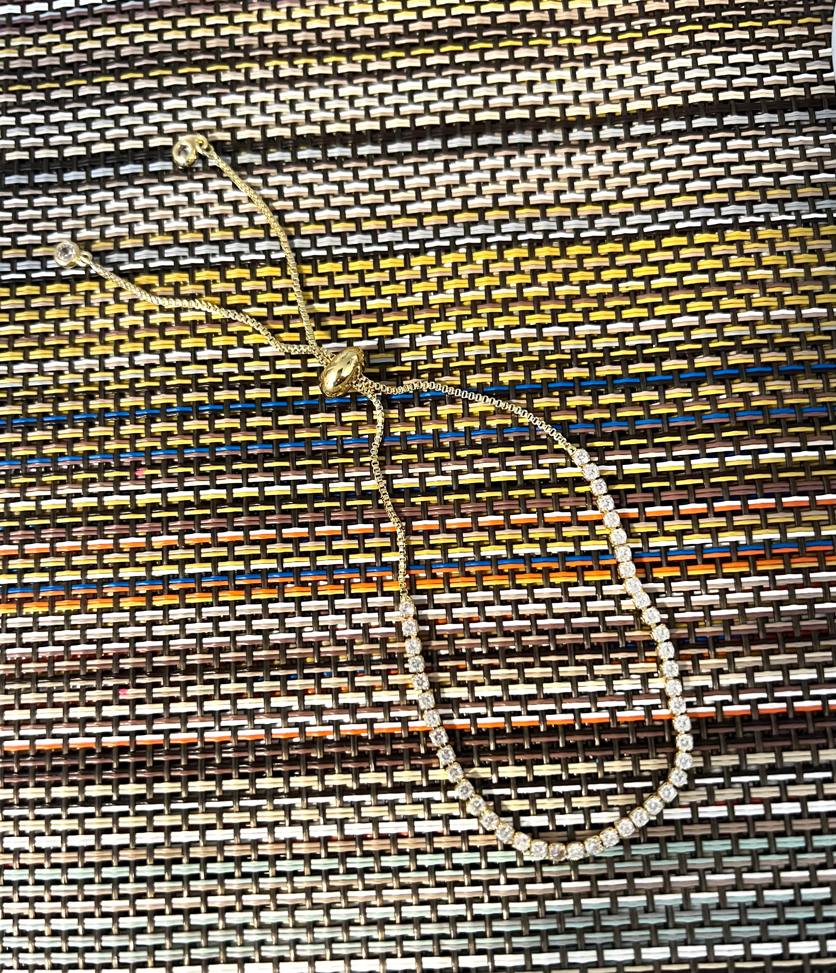 Mini Adjustable Rhinstone Bracelet