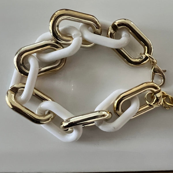 White & Gold Bracelet