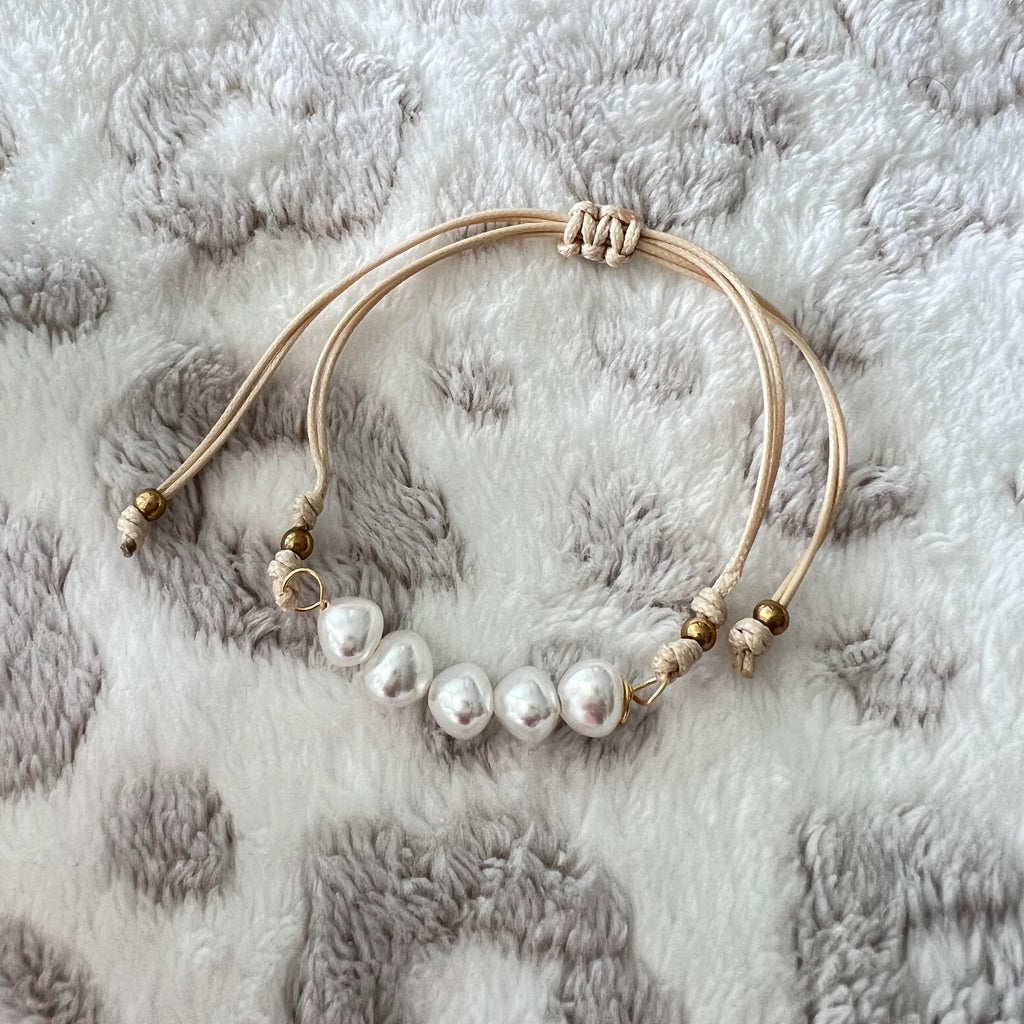 5 Pearl Cord Bracelet