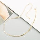 Short Gold Flat Necklace