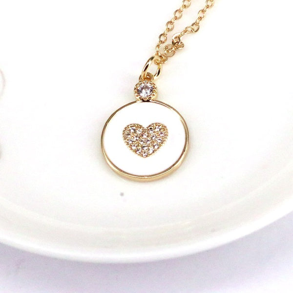 Heart Pendant White