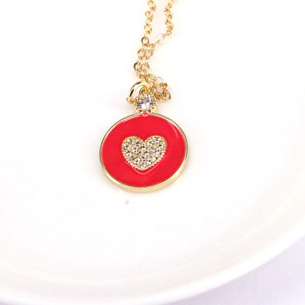 Z Pendant Necklace Red