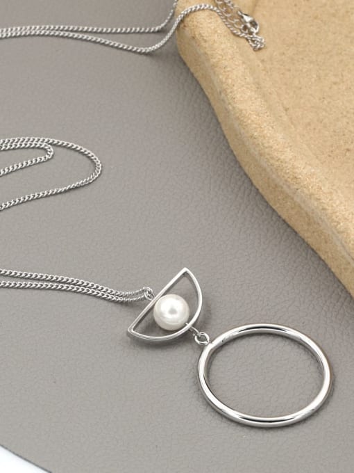 Long Imitation Peal Necklace