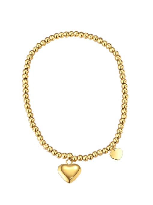 Bracelet Heart &  Gold titanium Steel