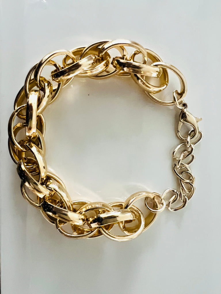 Gold Doble Chunk Bracelet