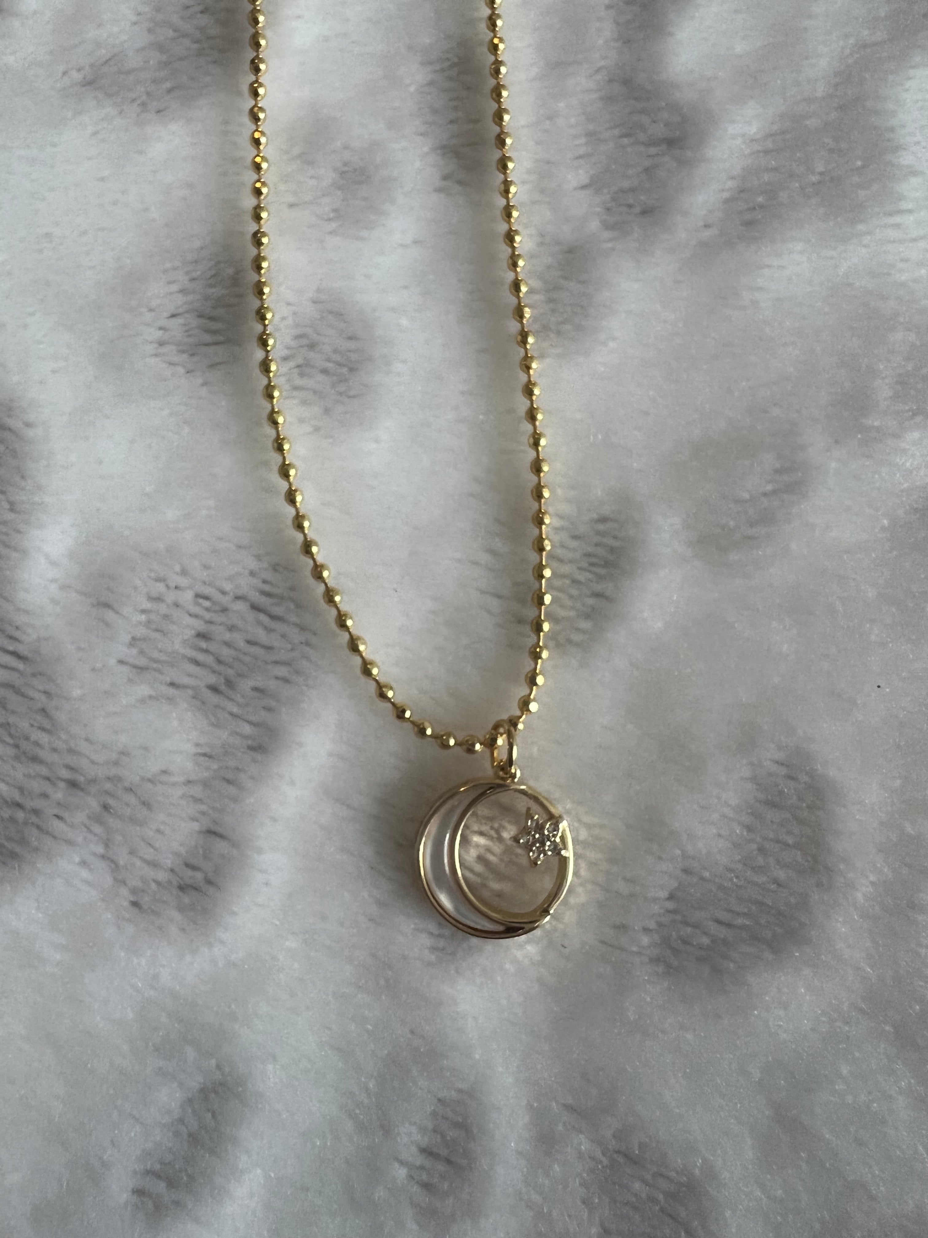 Heart with Key Charm   or  Moon  NeckLace