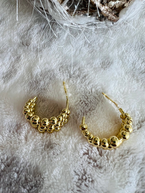 Gold Ball Earrings