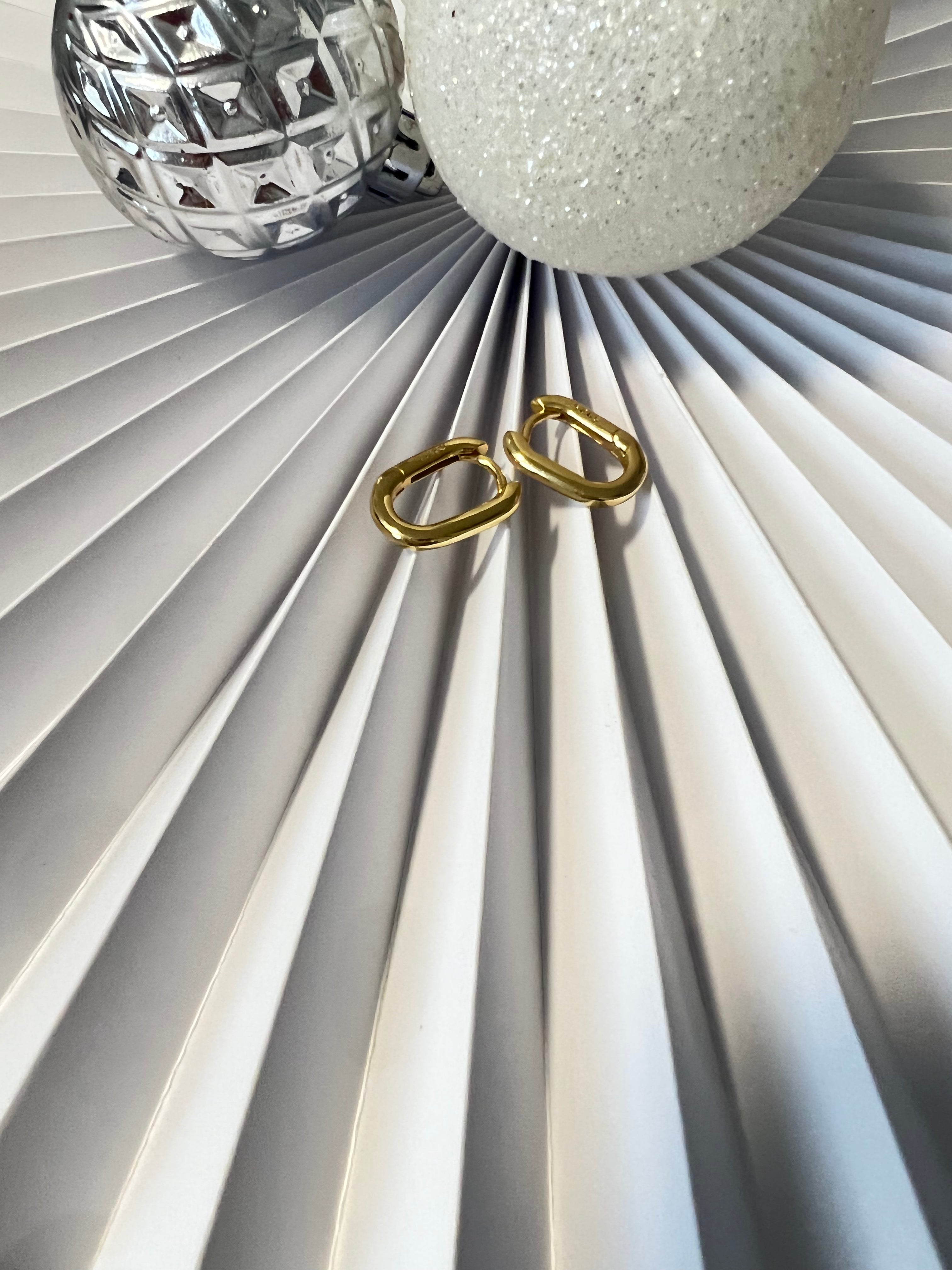 925 Sterling Silver Gold Huggies