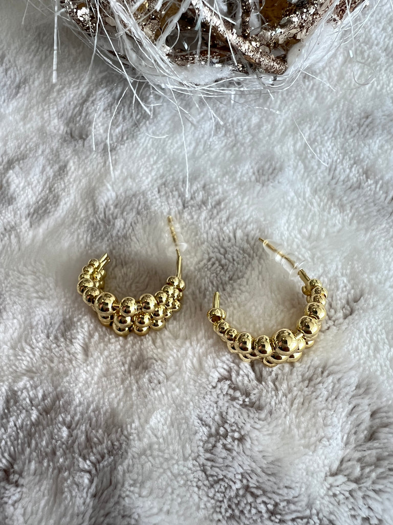 Gold Ball Earrings