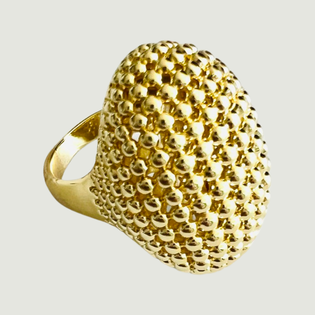 Oval Gold banded 8 ring